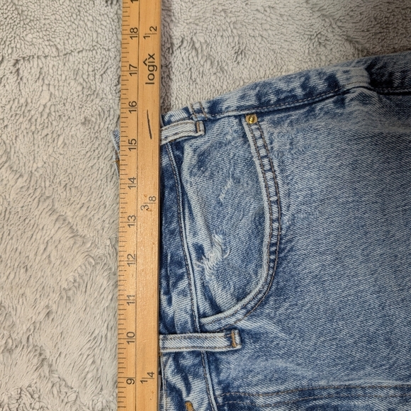 Frame Jeans Womens 31 Blue Richlake Le Jane High Rise Straight Baggy Cotton - Picture 5 of 9